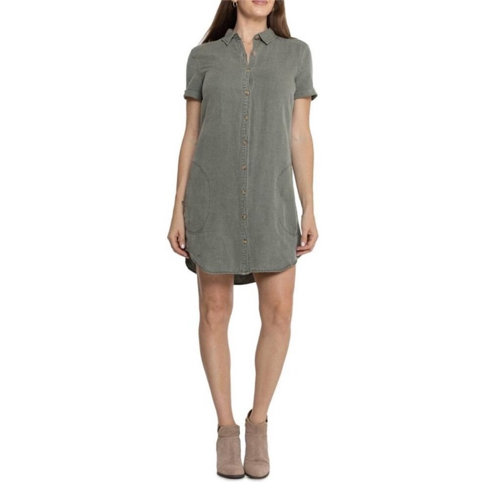 NWT Lucky Brand Linen Blend Shirt Dress Sz S